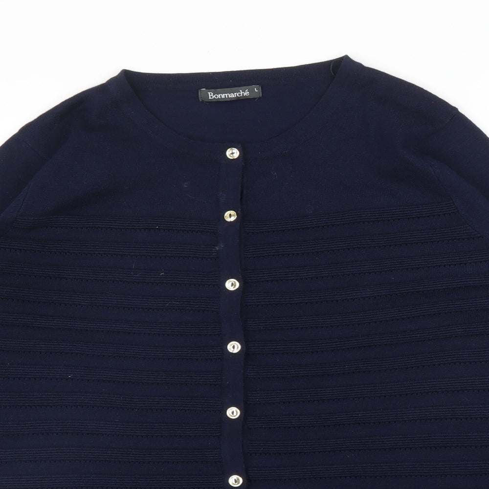 Bonmarché Womens Blue   Cardigan Jumper Size L
