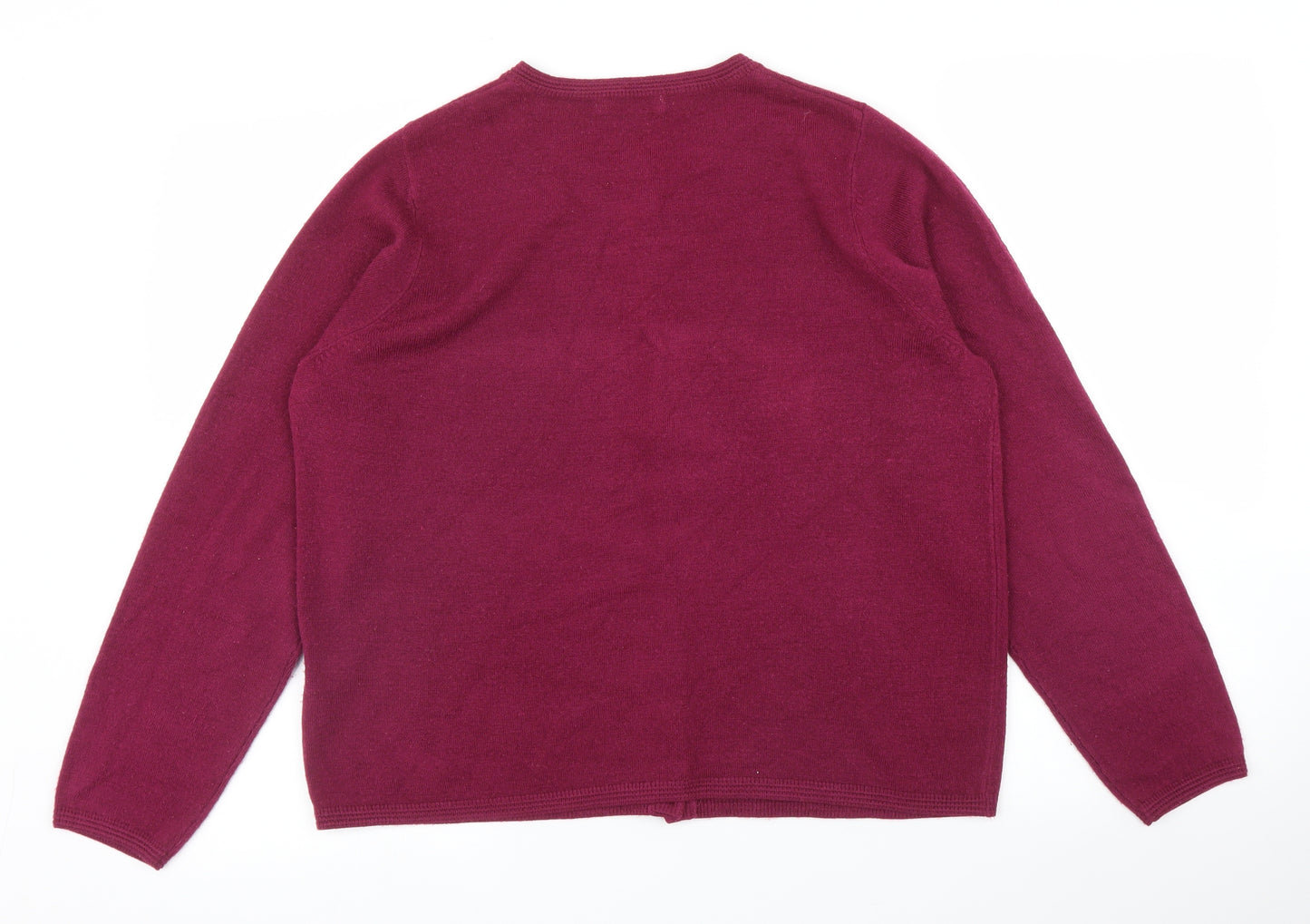 M&S Womens Purple   Cardigan Jumper Size 14