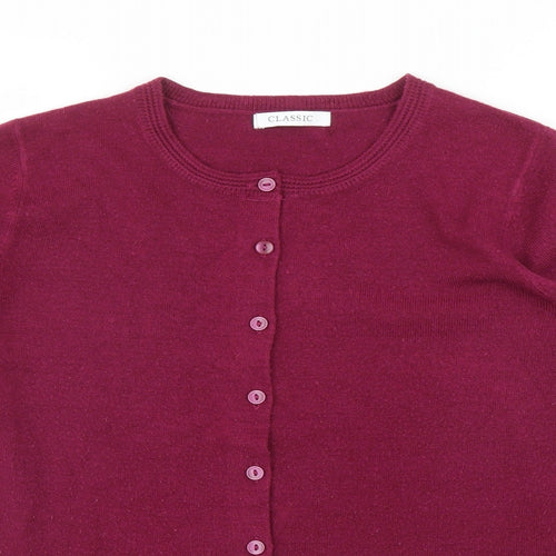 M&S Womens Purple   Cardigan Jumper Size 14