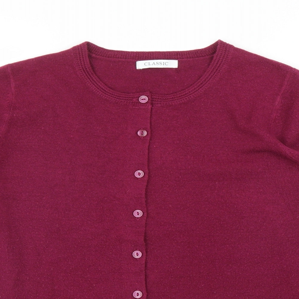M&S Womens Purple   Cardigan Jumper Size 14