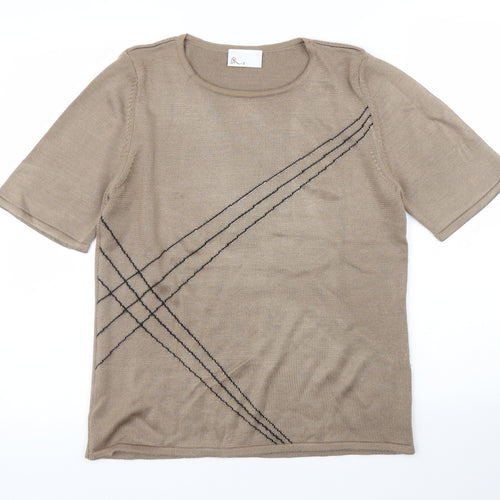 BHS Womens Brown   Basic T-Shirt Size 12