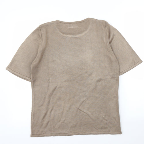 BHS Womens Brown   Basic T-Shirt Size 12