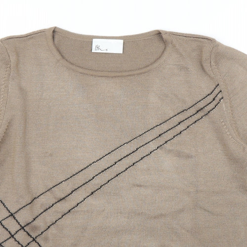 BHS Womens Brown   Basic T-Shirt Size 12