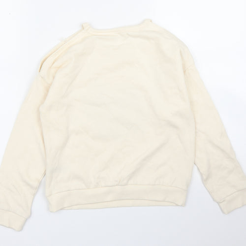 Pep&Co Girls Ivory   Pullover Sweatshirt Size 8 Years