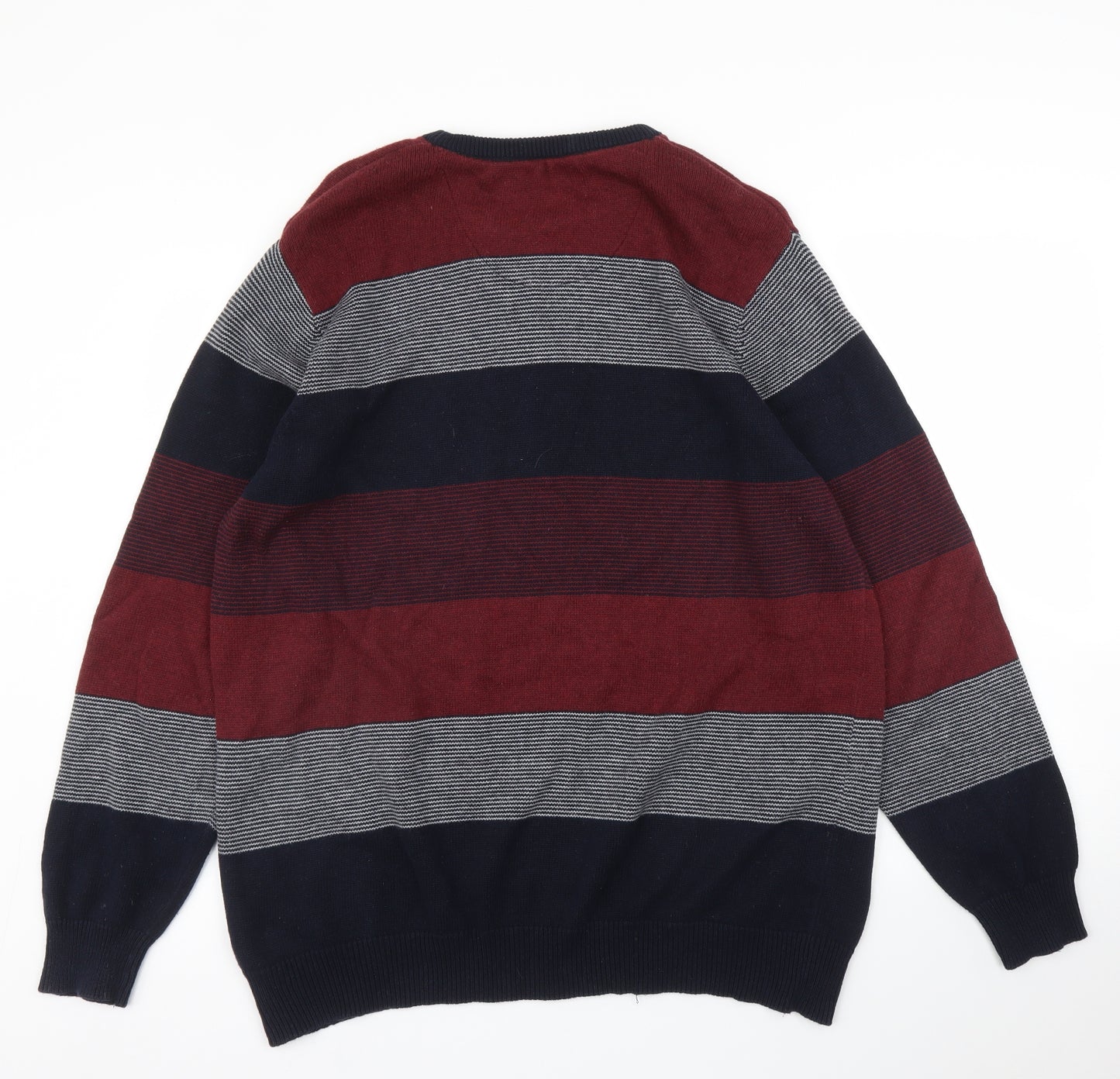Debenhams Mens Blue Striped  Pullover Jumper Size XL