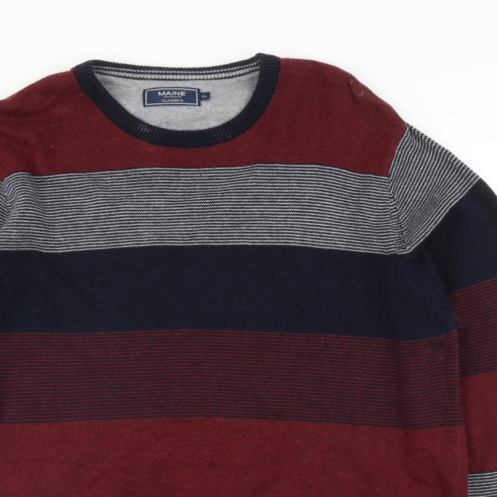 Debenhams Mens Blue Striped  Pullover Jumper Size XL