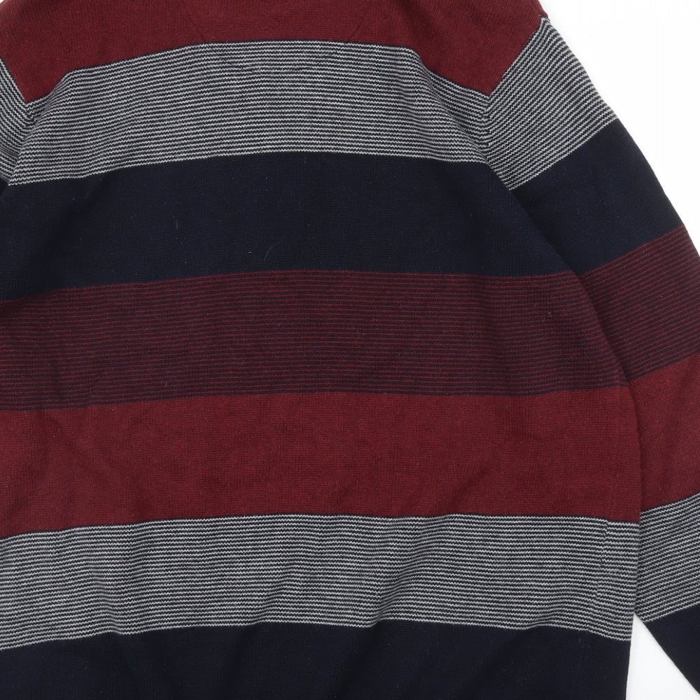 Debenhams Mens Blue Striped  Pullover Jumper Size XL