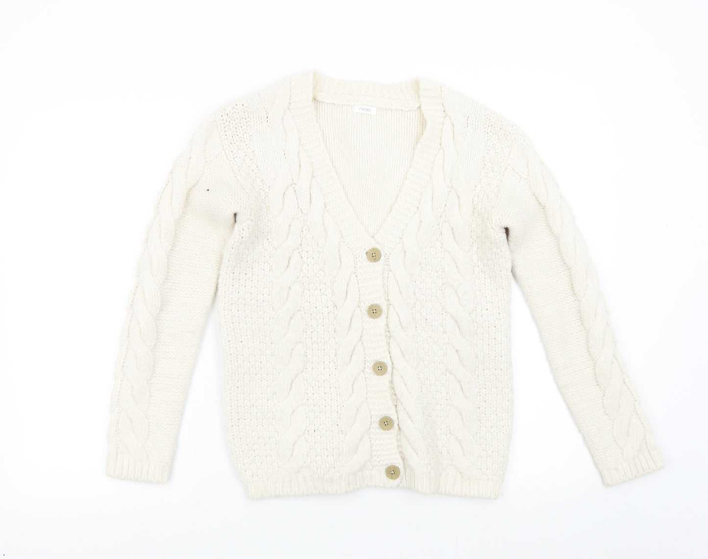 NEXT Boys Beige  Knit Cardigan Jumper Size 12 Years