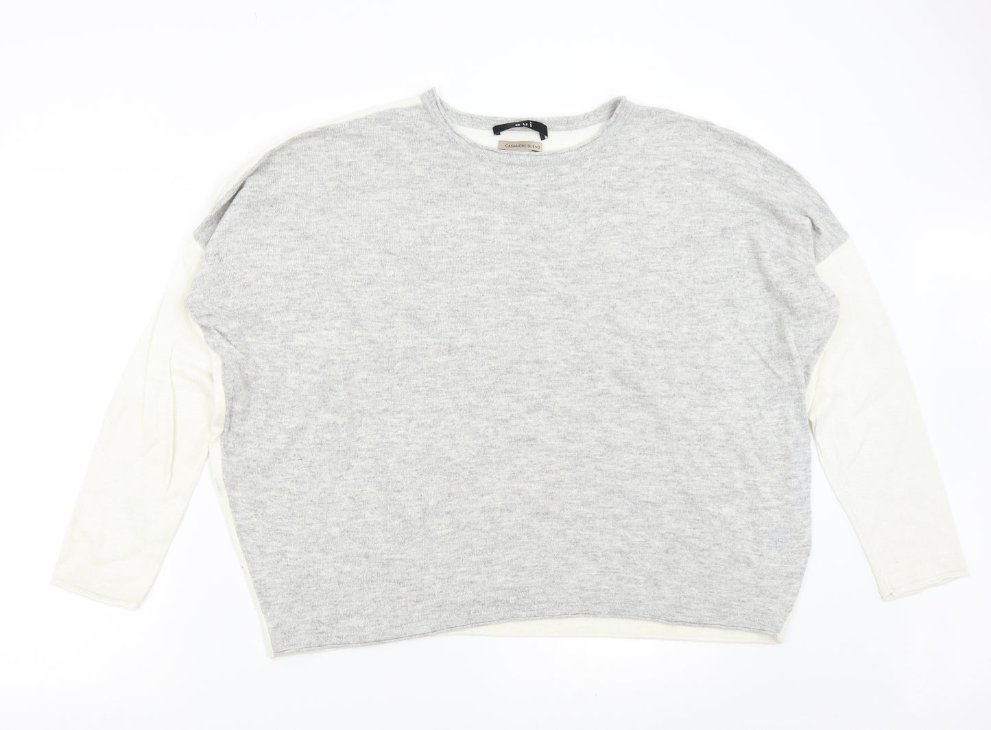 Ouí Womens Grey  Knit Pullover Jumper Size 14