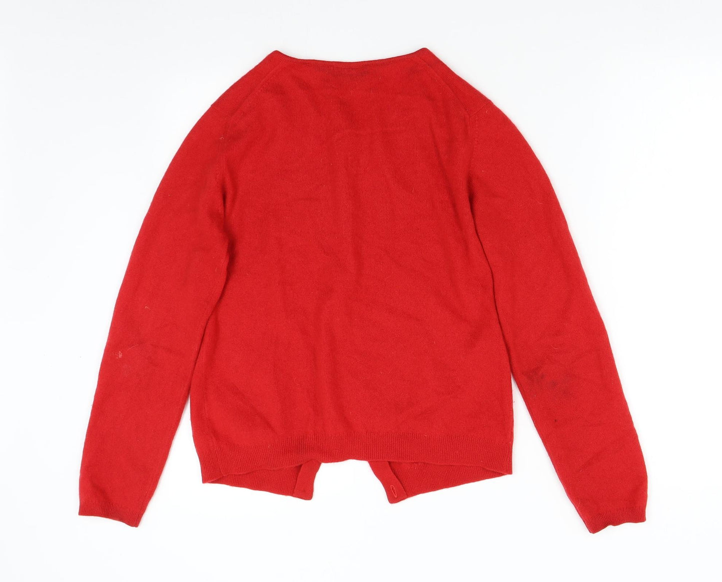 Jaeger Womens Red  Knit Cardigan Jumper Size S