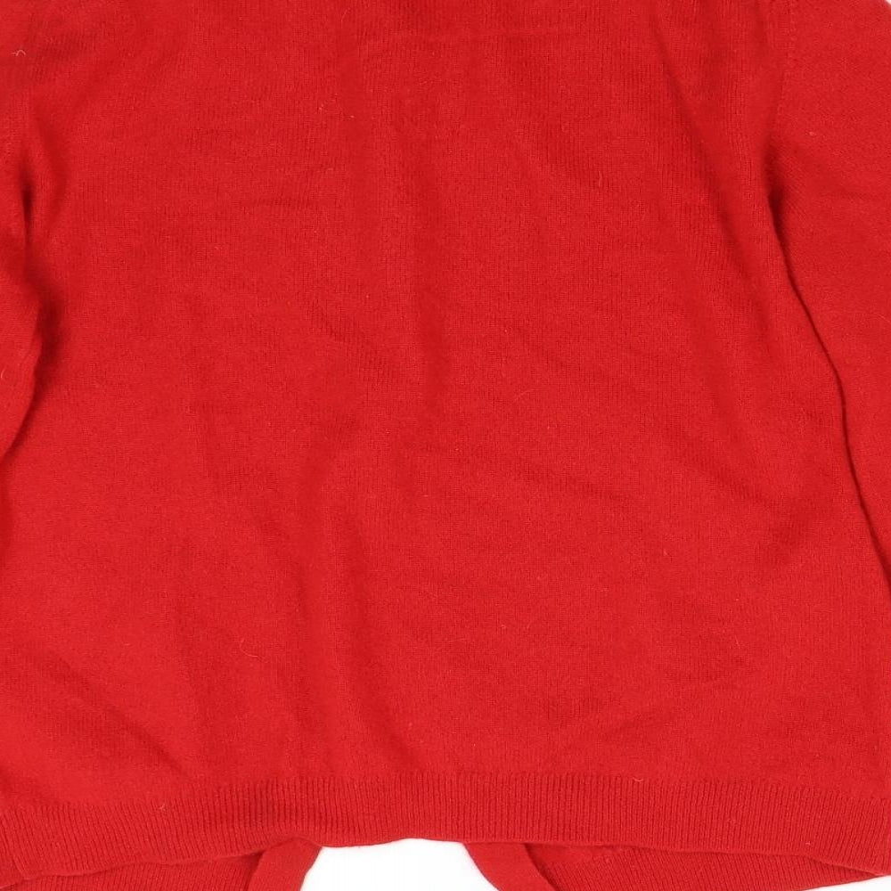 Jaeger Womens Red  Knit Cardigan Jumper Size S