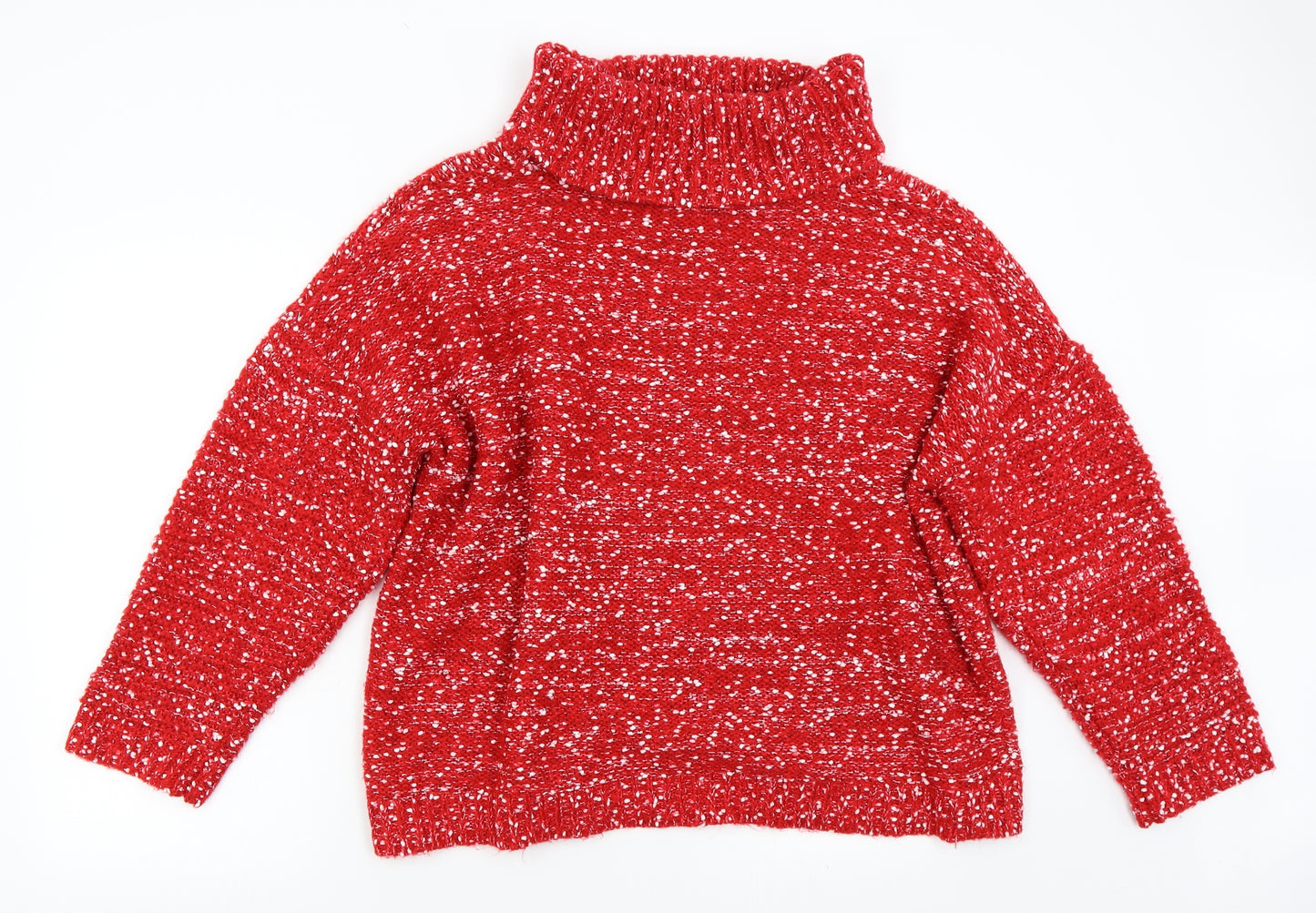 Nutmeg Womens Red  Knit Pullover Jumper Size 24