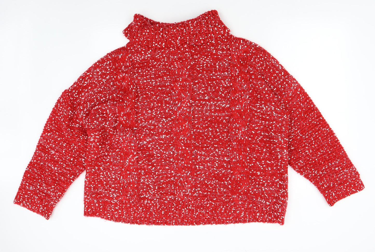 Nutmeg Womens Red  Knit Pullover Jumper Size 24