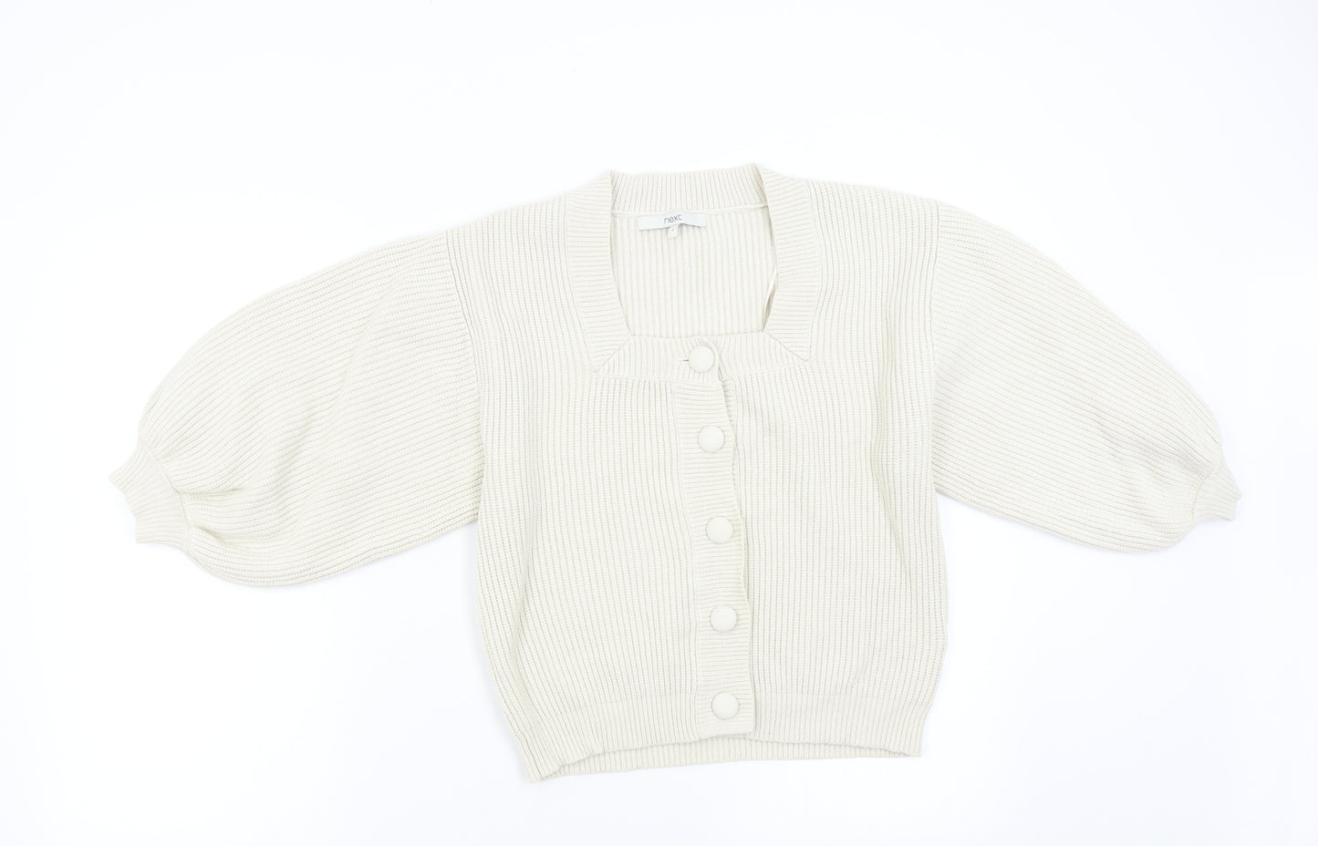 NEXT Womens Beige  Knit Cardigan Jumper Size S