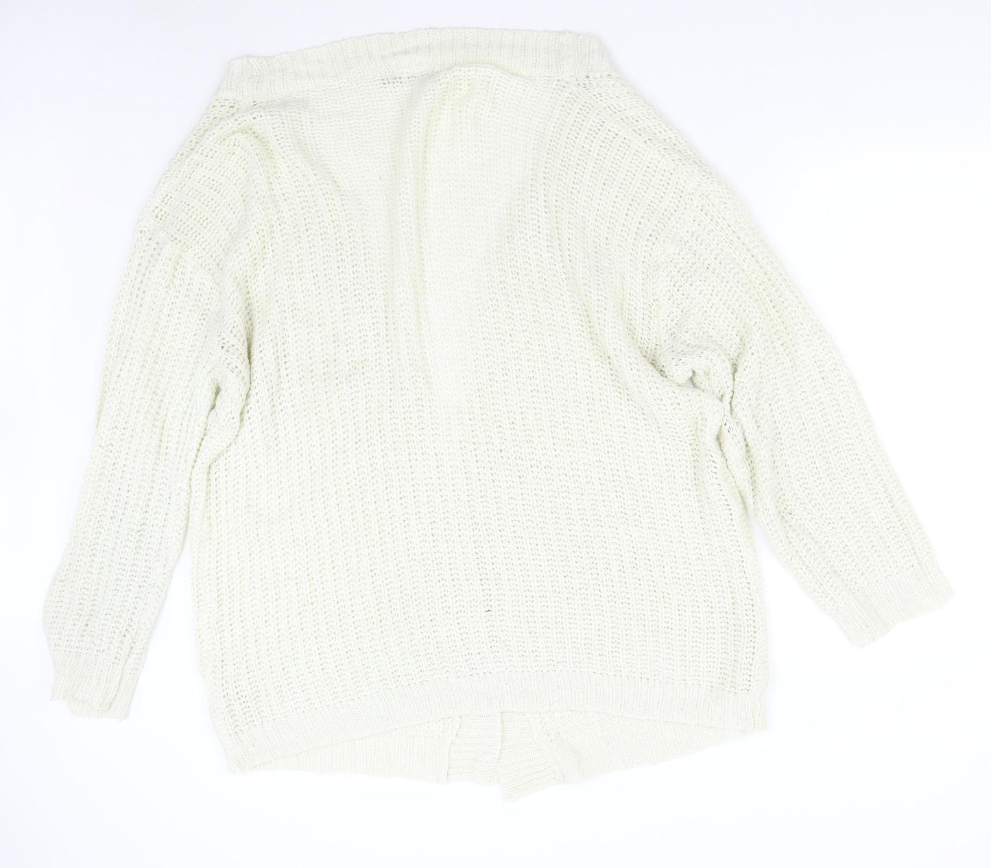 Boohoo Womens Beige  Knit Cardigan Jumper Size 20