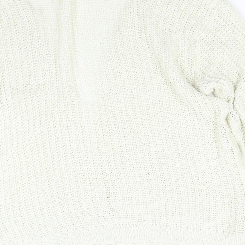 Boohoo Womens Beige  Knit Cardigan Jumper Size 20
