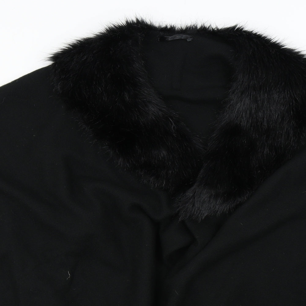 Preworn Womens Black  Knit Jacket Poncho One Size