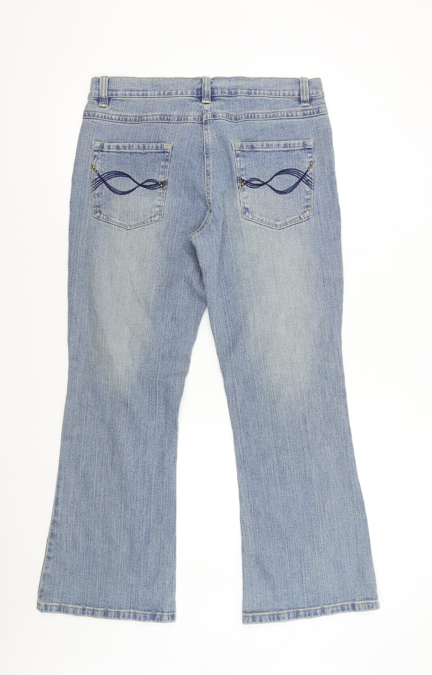 Dorothy Perkins Womens Blue  Denim Bootcut Jeans Size 14 L29 in