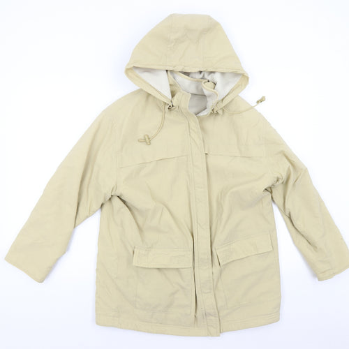 M&S Womens Beige   Overcoat Coat Size 8