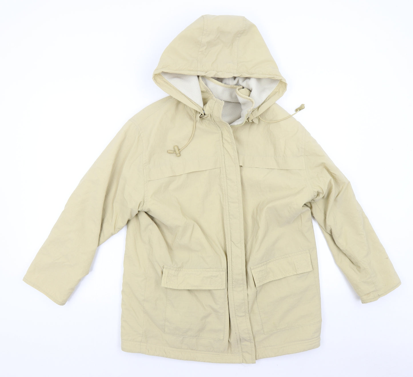M&S Womens Beige   Overcoat Coat Size 8