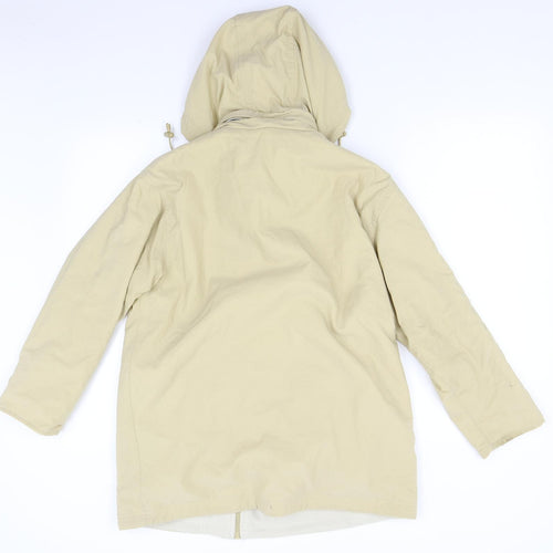 M&S Womens Beige   Overcoat Coat Size 8