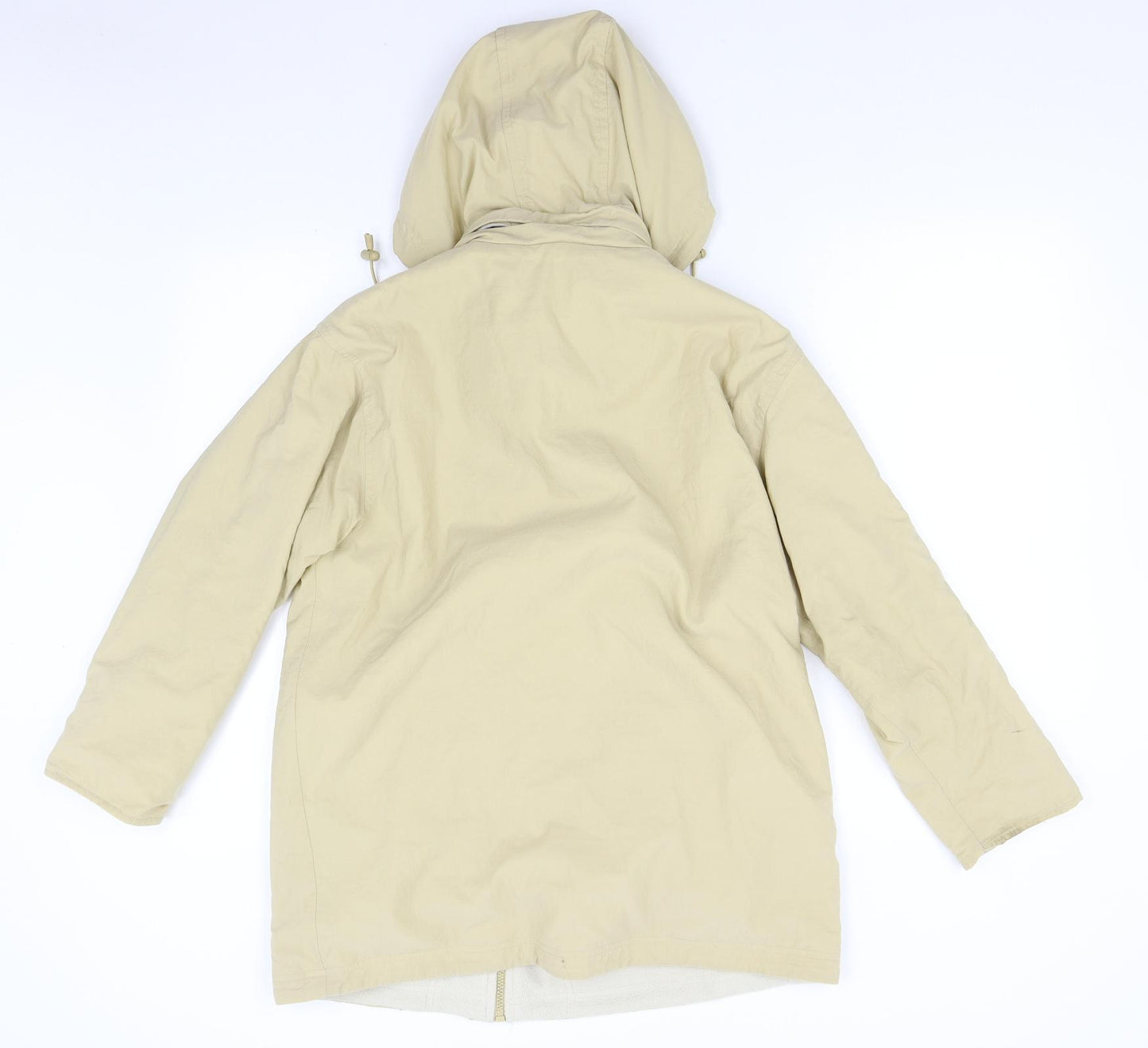 M&S Womens Beige   Overcoat Coat Size 8