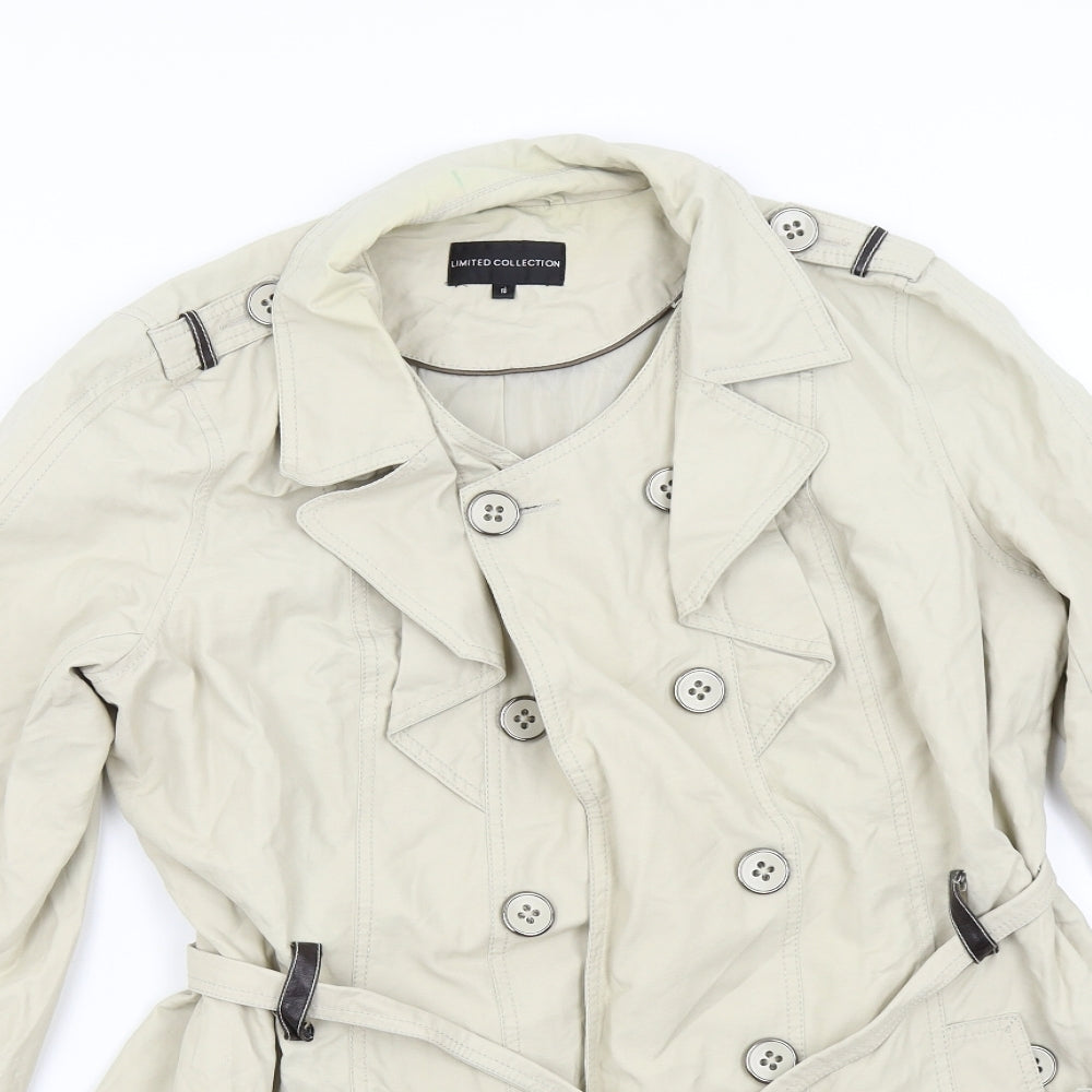 Limited Collection Womens Beige   Trench Coat Coat Size 16