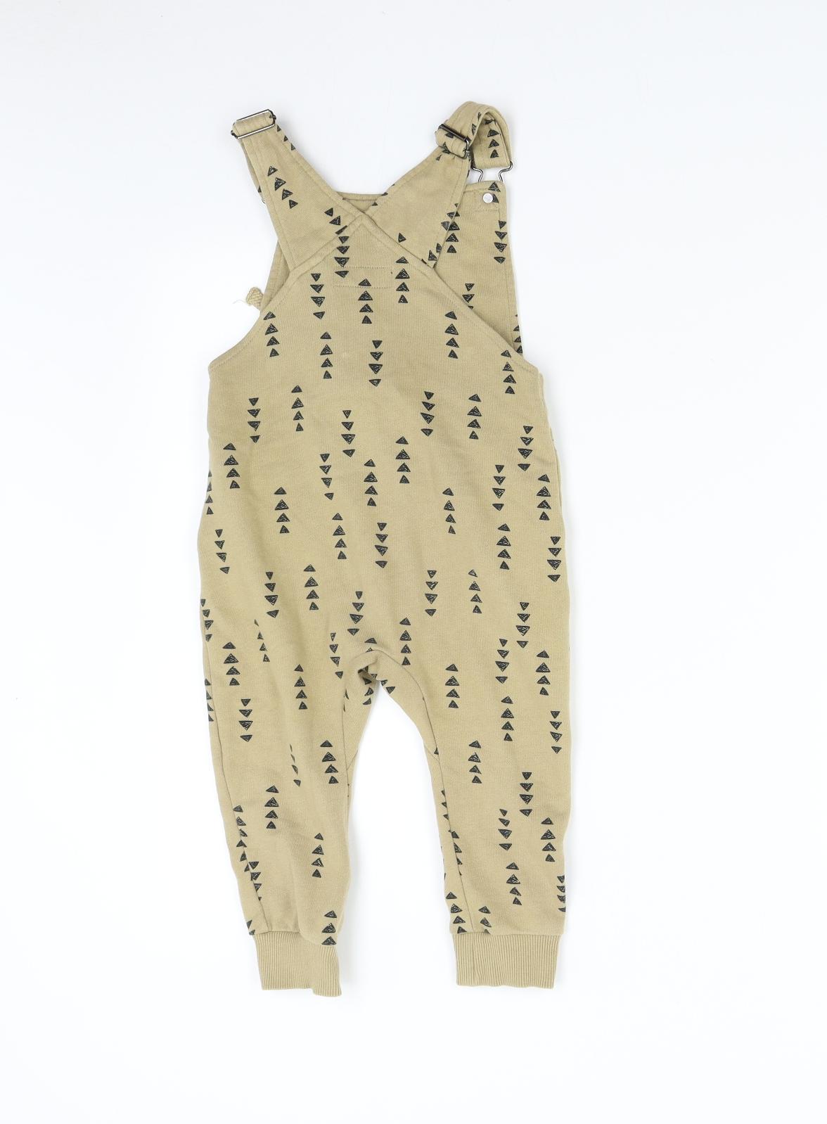 NEXT Boys Brown   Dungarees Trousers Size 2-3 Years