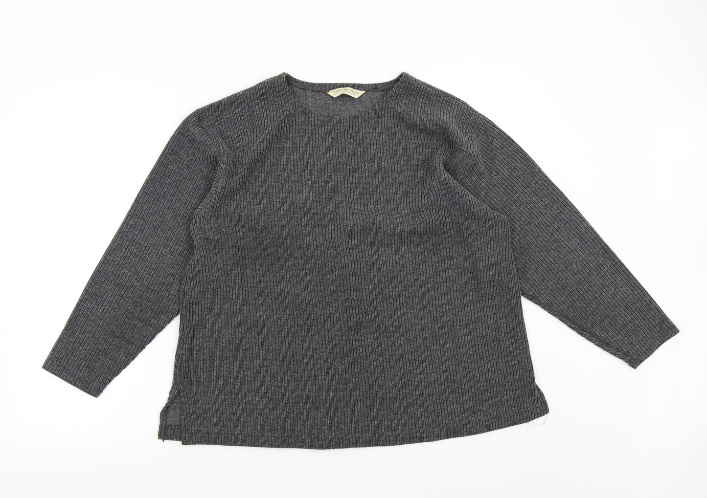Joie de Vivre Womens Grey  Knit Pullover Jumper Size M