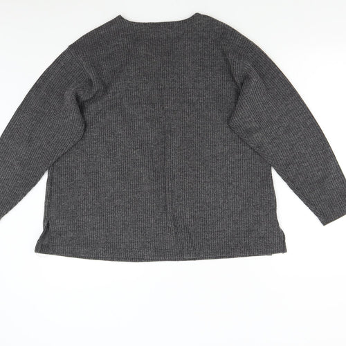 Joie de Vivre Womens Grey  Knit Pullover Jumper Size M