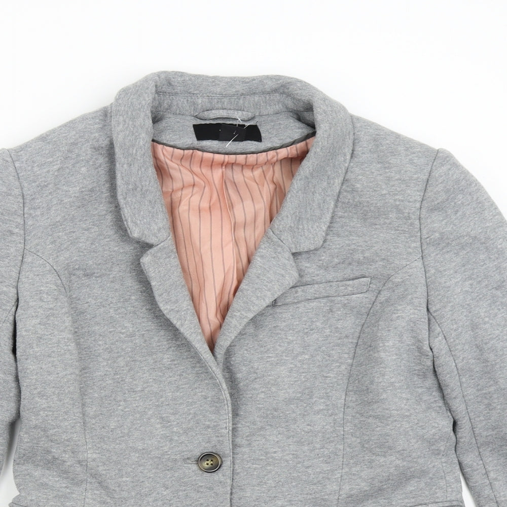 H&M Womens Grey   Jacket Blazer Size 12