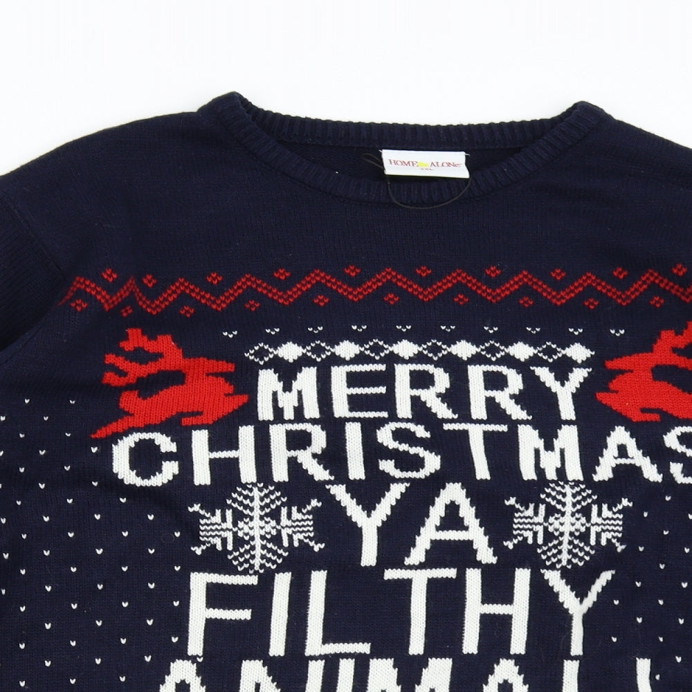 Primark Mens Blue  Knit Pullover Jumper Size 2XL  - Home Alone Christmas