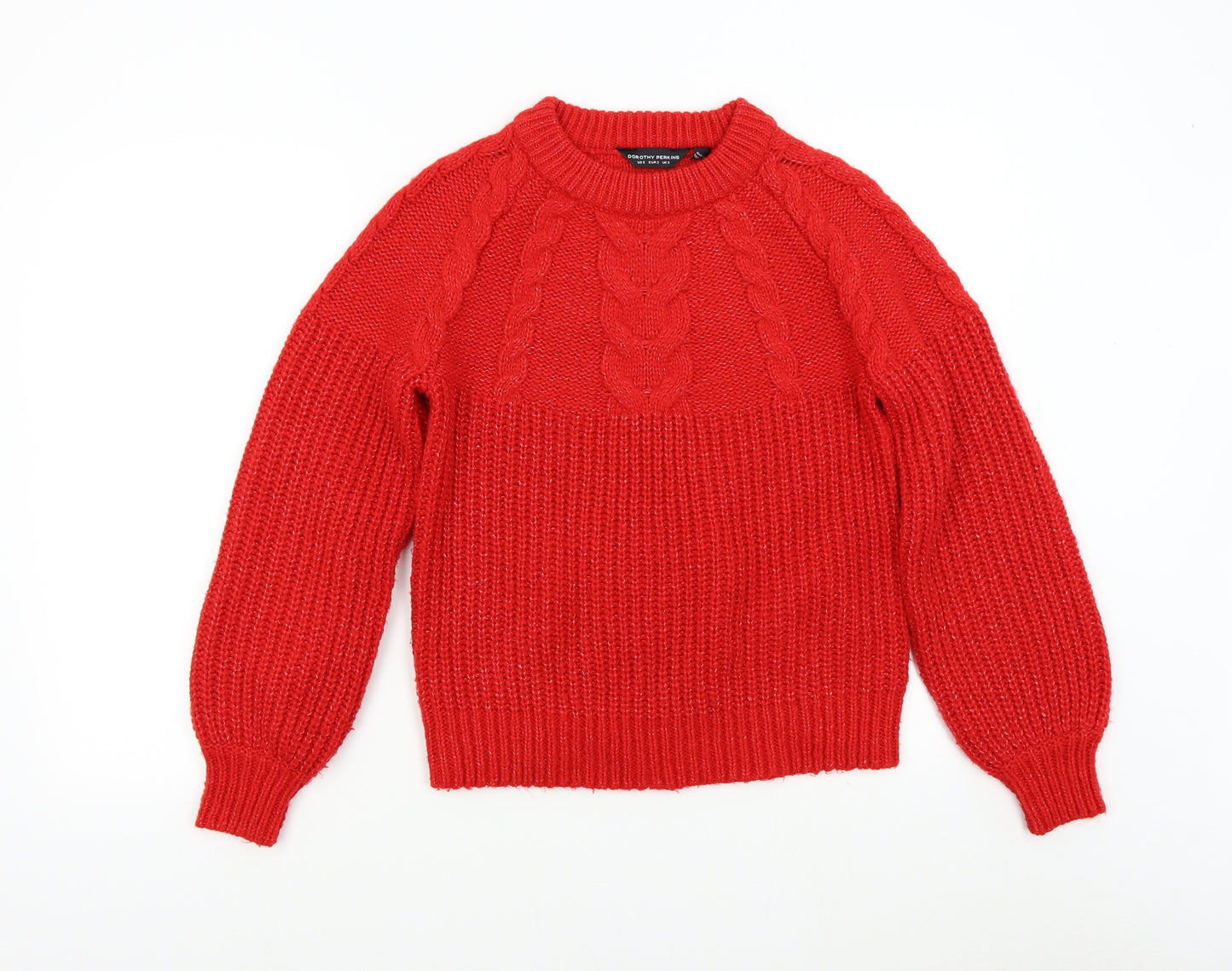 Dorothy Perkins Womens Red  Knit Pullover Jumper Size S