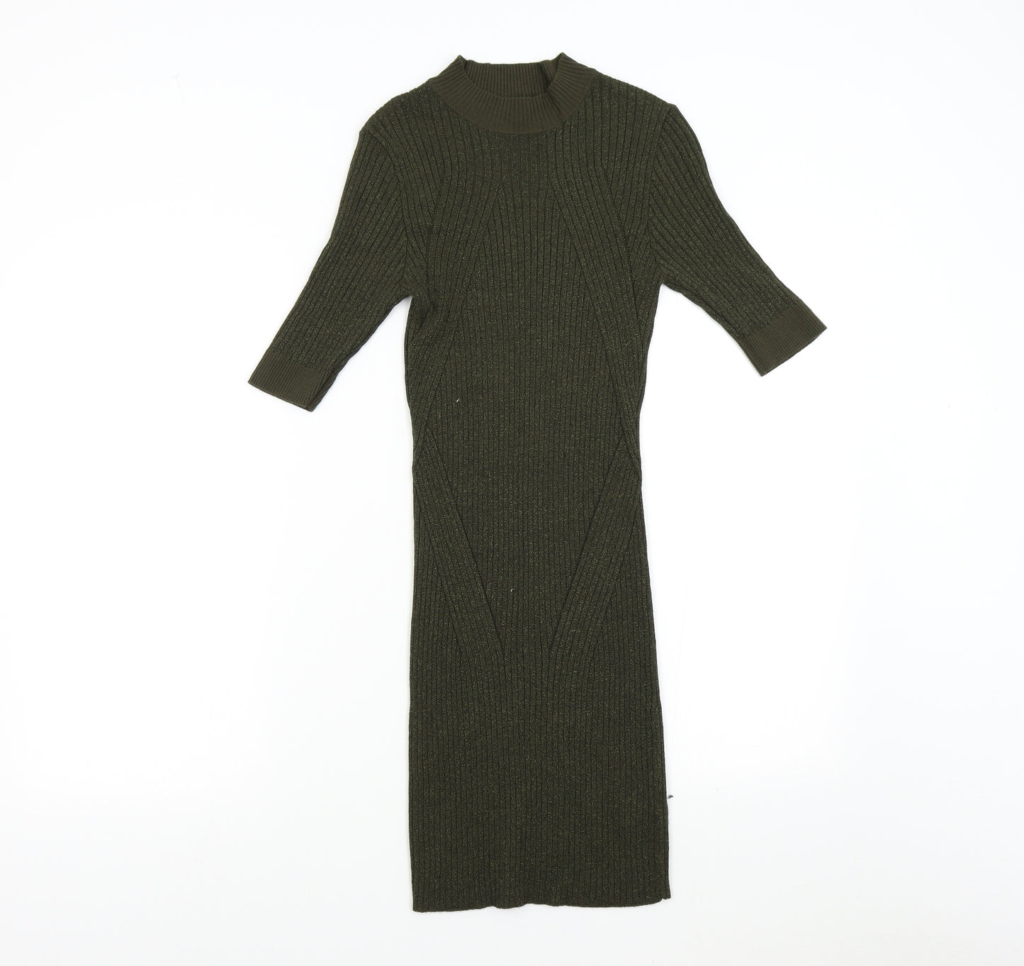 River Island Womens Green  Knit Jumper Dress  Size 10  - Body Con