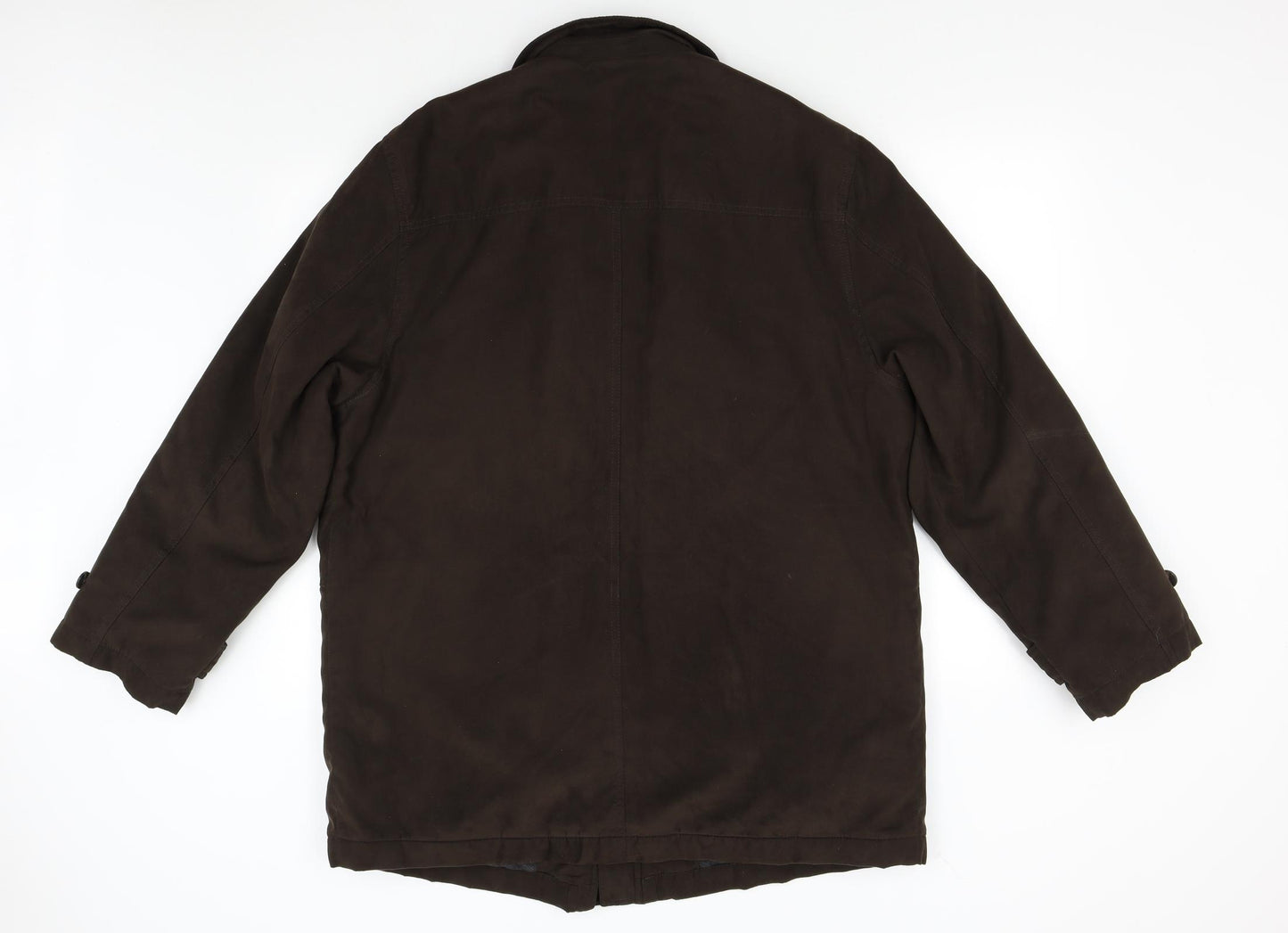 M&S Mens Brown   Overcoat Coat Size L
