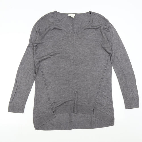 H&M Womens Grey  Knit Pullover Jumper Size S