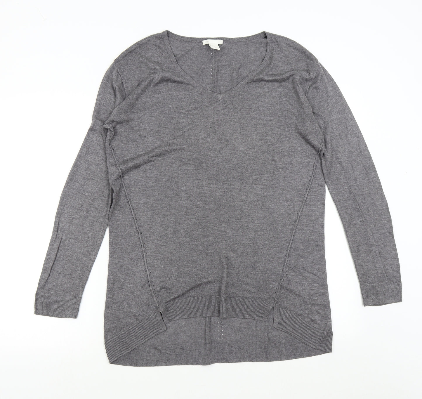 H&M Womens Grey  Knit Pullover Jumper Size S