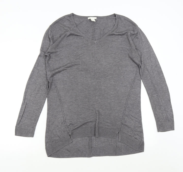 H&M Womens Grey  Knit Pullover Jumper Size S