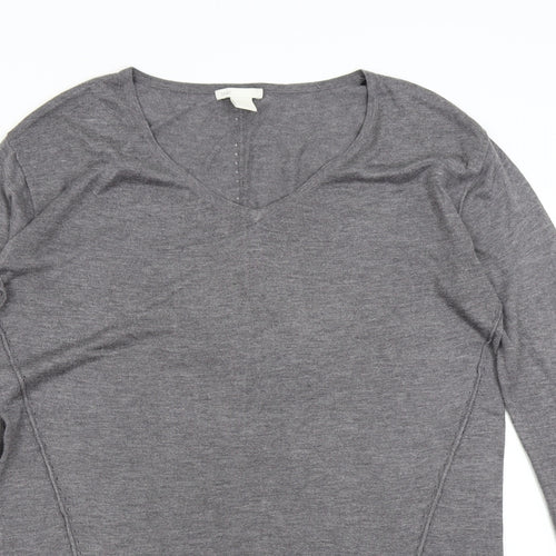H&M Womens Grey  Knit Pullover Jumper Size S