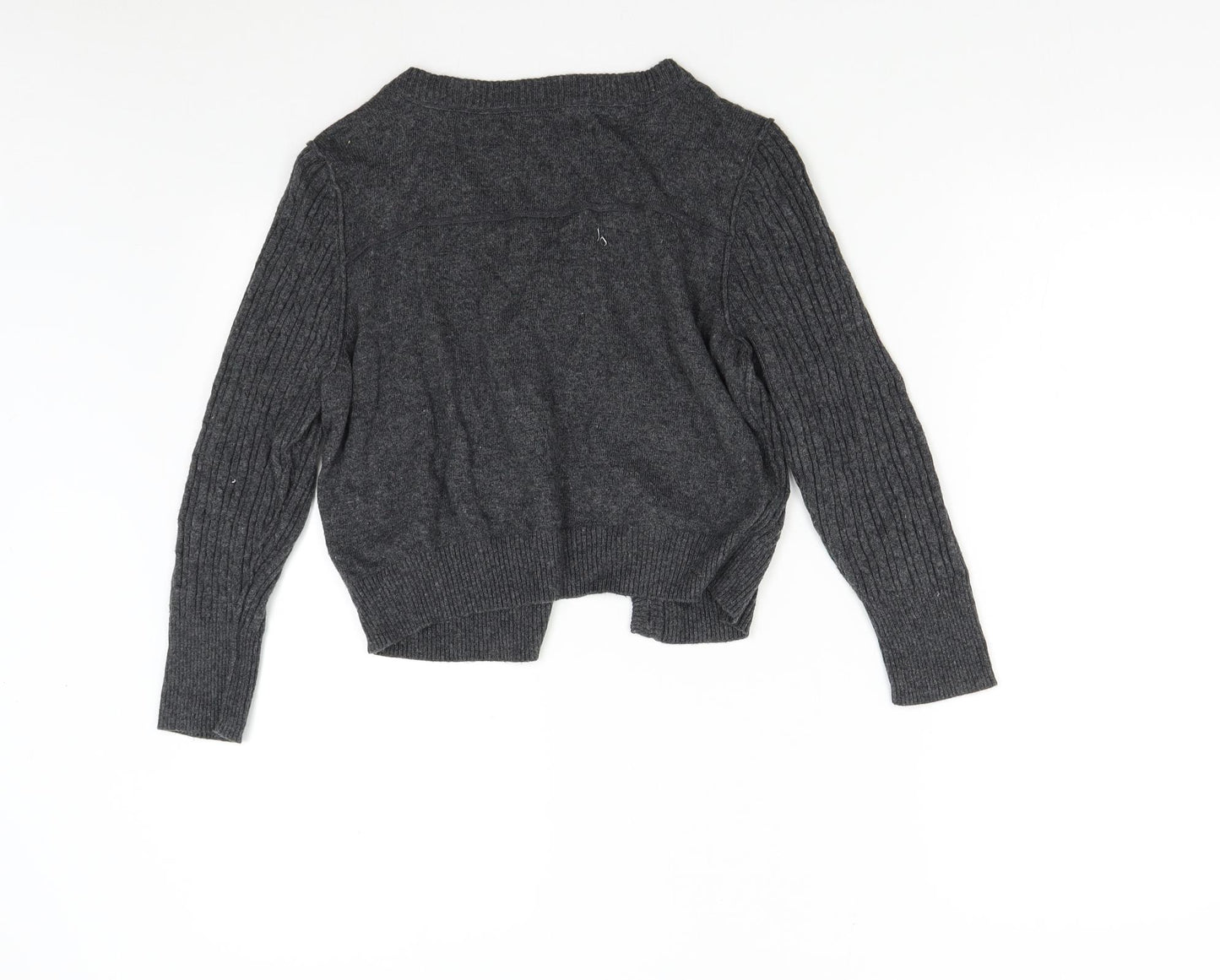 John Rocha Womens Grey  Knit Cardigan Jumper Size 14