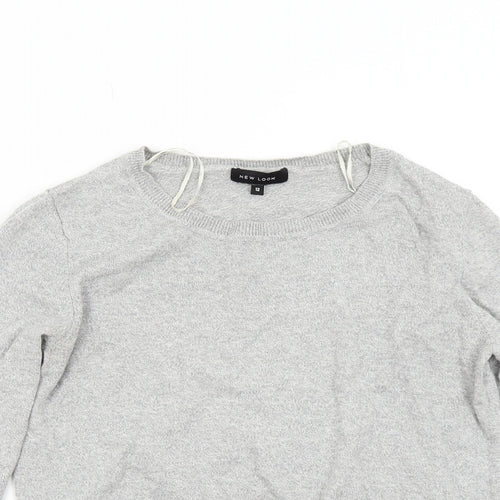 New Look Womens Grey  Knit Pullover Jumper Size 12