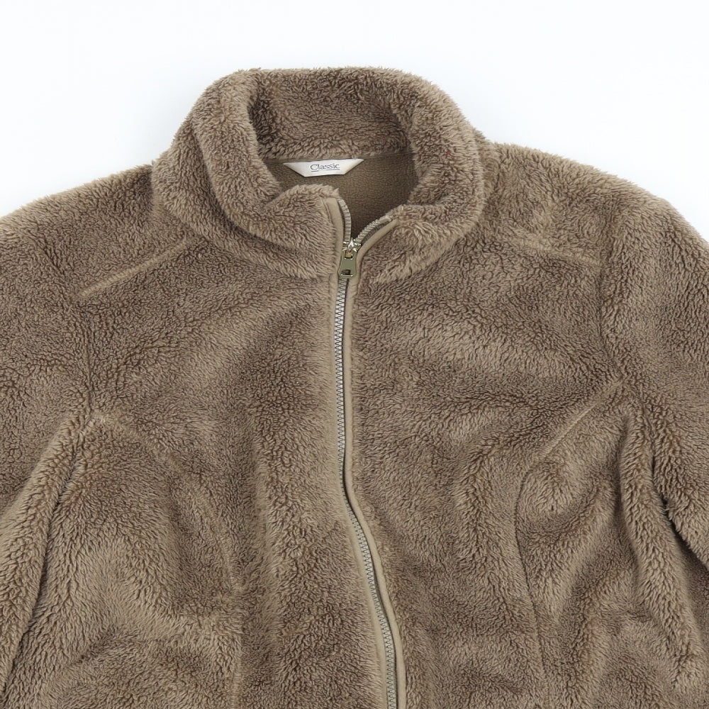M&S Womens Brown  Fleece Jacket  Size 16