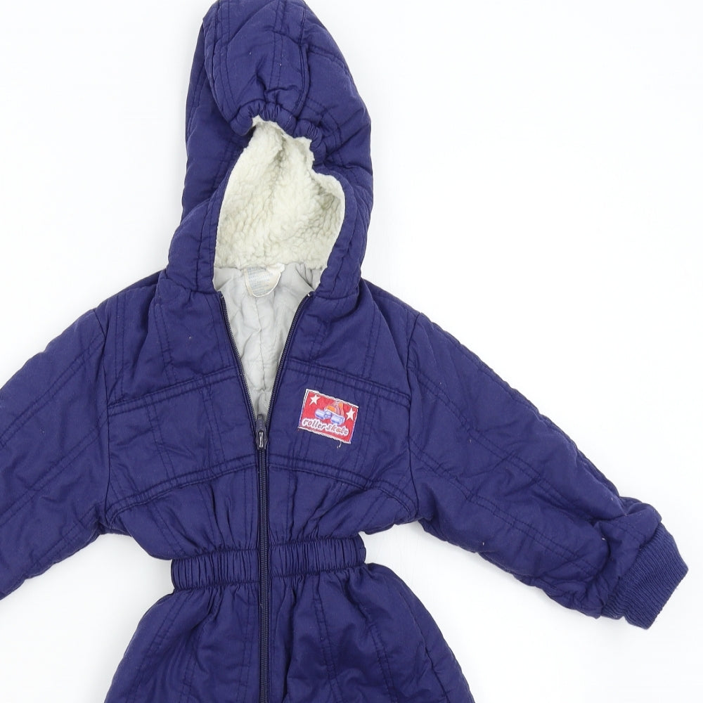 Preworn Baby Blue   Overcoat Snowsuit Size 18-24 Months