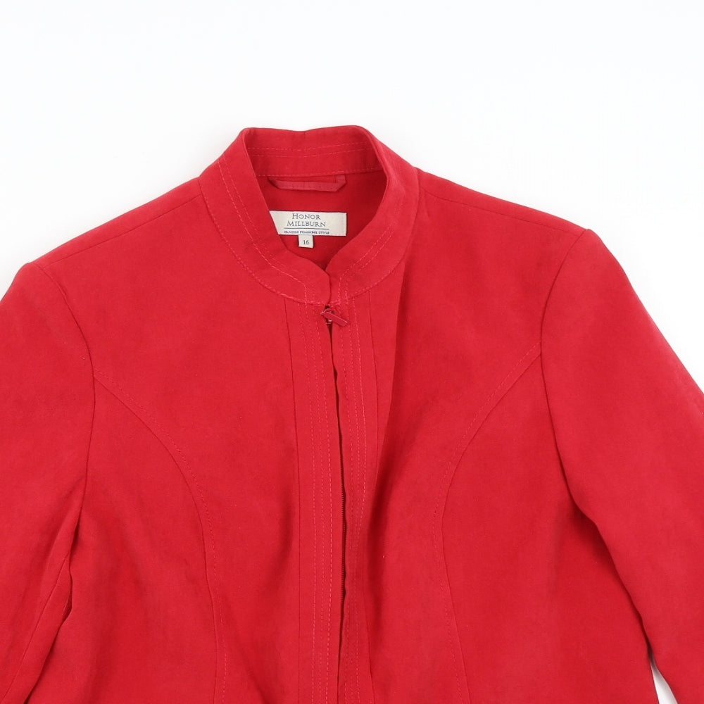 Honor Millburn Womens Red   Jacket  Size 16