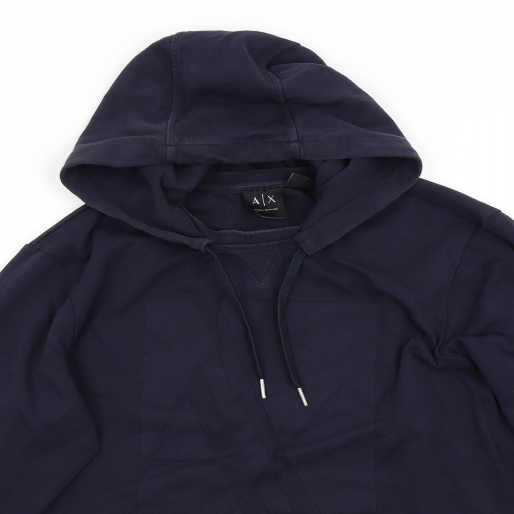 AX Armani Exchange Mens Blue   Pullover Hoodie Size M