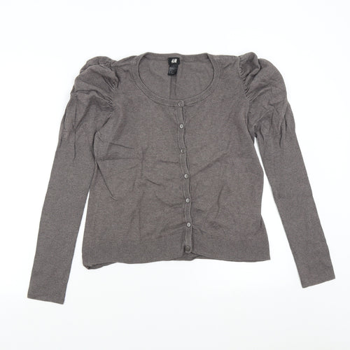 H&M Womens Grey  Knit Pullover Jumper Size M