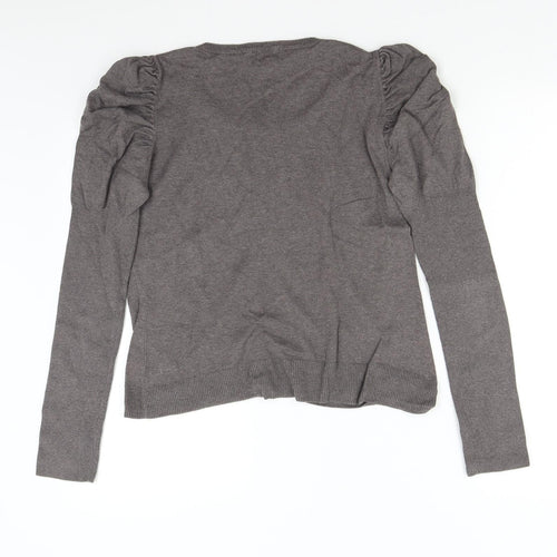 H&M Womens Grey  Knit Pullover Jumper Size M