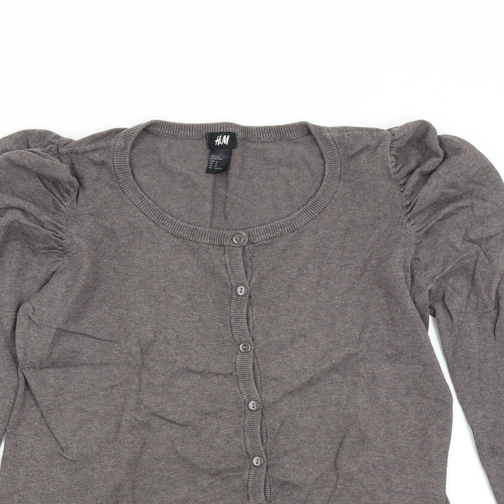 H&M Womens Grey  Knit Pullover Jumper Size M