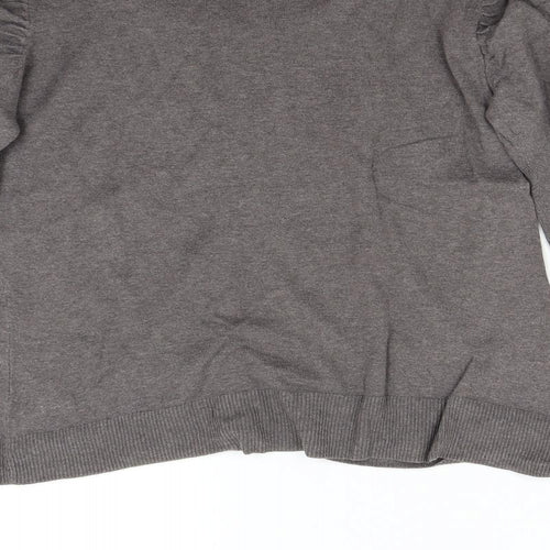 H&M Womens Grey  Knit Pullover Jumper Size M