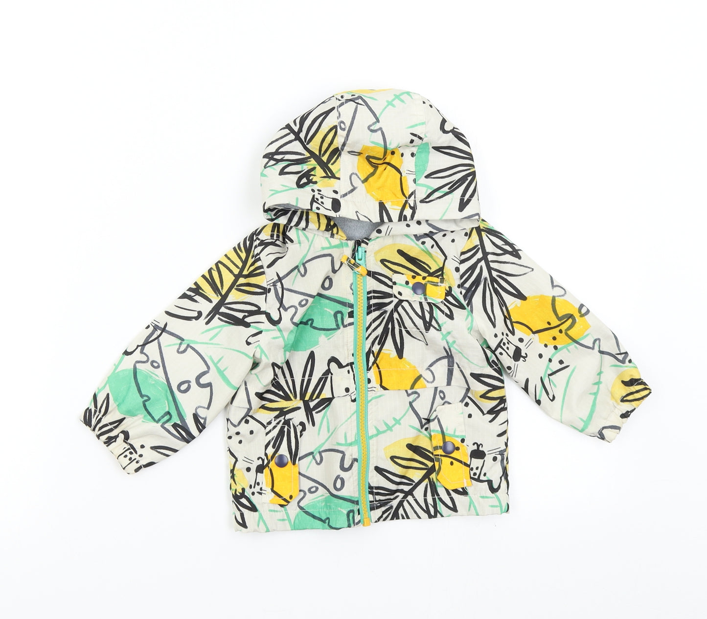 Nutmeg Baby Multicoloured Floral  Overcoat Coat Size 6-9 Months
